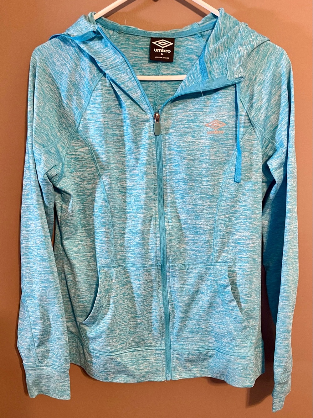 Umbro Women's Light Blue Full-Zip Hoodie Jacket